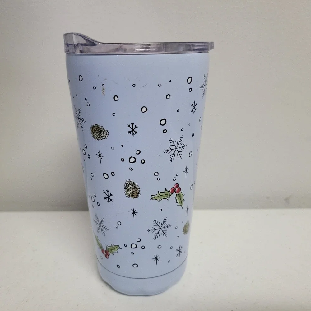 Disney Eeyore Christmas Over Yet Stainless Steel Tumbler Cup 20oz Holiday Lid